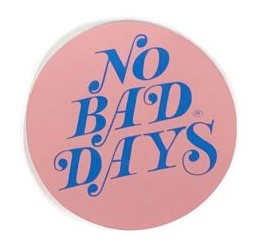 NO BAD DAYS®  Decal - Small Retro Pink & Blue Circle
